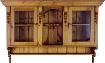 PINE WALL RACK DISPLAY DOUBLE BOSWELL