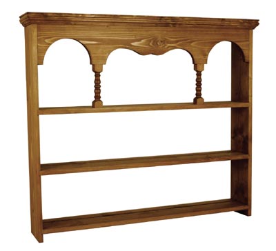 PINE WALL RACK LARGE PLAIN