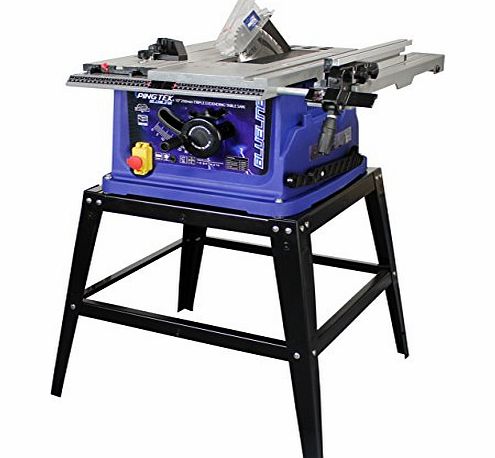 Pingtek Blueline 250mm (10``) Bench Table Saw with Sliding Carriage amp; Leg Stand