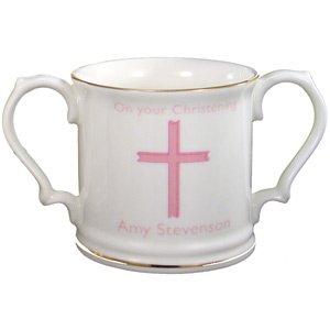 Pink Cross Personalised Mug