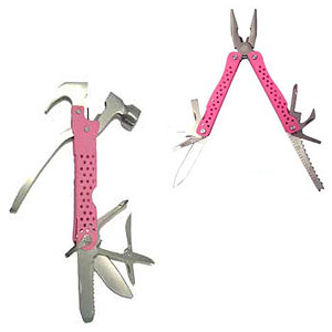 Pink Hammer and Pliers Multi Tool