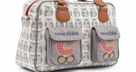 Pink Lining Mama et Bebe Messenger Baby Changing Nappy Bag - Wise Owl