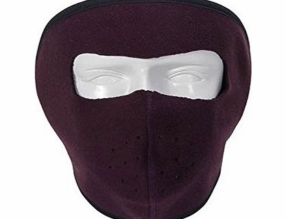 Pinkyee Mens Outdoor Protection Equipment Cycling Skiing Warm Windproof Fleece Face Mask One Size Purple