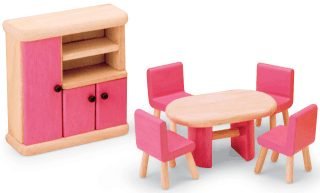 Pintoy Dolls House Wooden Accessory set - Dining Room