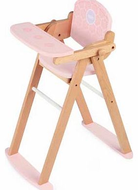 Tidlo Wooden Folding Doll High Chair