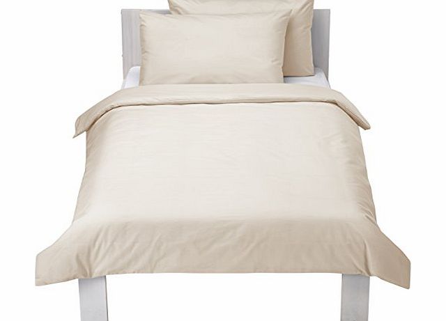 Pinzon by Amazon Pinzon Everyday Cotton Single, Light Brown Duvet Set with 2 pillowcases