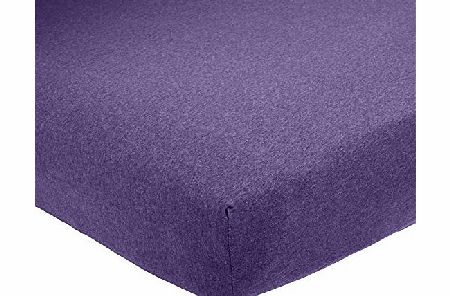 Pinzon by Amazon Pinzon Heather Jersey, Violet, Double Fitted Sheet
