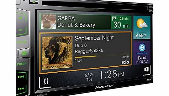 Pioneer AVH-X3700DAB 6.2-Inch Touchscreen Multimedia Player with Easy Smartphone Connectivity, DAB  Tuner and 13 Band GEQ