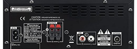 Pioneer X-HM21DAB-K CD Receiver System with iPod/iPhone/iPad Playback, DAB/DAB , FM Tuner - Black