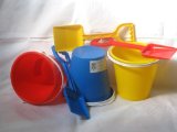 Plastic Beach Bucket 6` and Spade Set 3 PER PACK (001013SET)