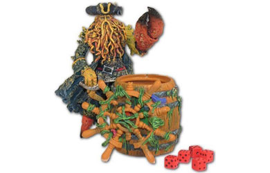 Pirates of the Caribbean Davy Jones with Barrel Table and Dice Game