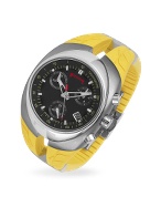 Pirelli P Zero - Men` Yellow Rubber Strap Chrono Watch