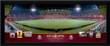 Boleyn Ground Framed 30x11` (762x288mm) Panoramic - Empty Stadium (Night Lit), Halfway Line, Season 2008-09, West Ham United.