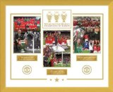 Manchester United Champions of Europe 2008 (UEFA Champions League 2008) Framed and Mounted 624x500mm Celebration Box Montage, Manchester United.