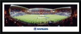 Rangers v Inter Milan Union Jack Flags 26x11` Framed Panoramic Print Glasgow Rangers FC