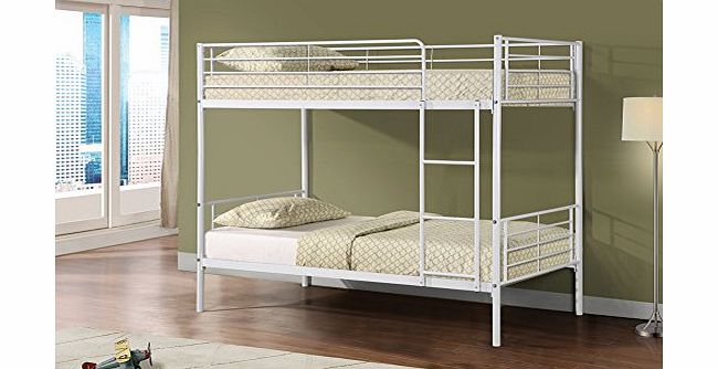 PKL Leisure Bunk Bed Metal Frame Childrens 3ft Single Available in White