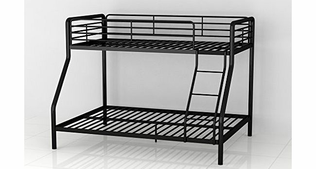 Bunk Bed Triple Metal Frame Childrens 3ft Single 4ft6 Double in Black