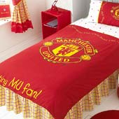Planet Zap Character House Manchester United - 1st Bed Duvet Cover and Pillowcase Set.