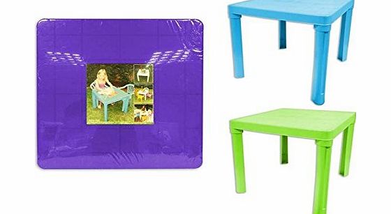 Play Garden Table Plastic 49 X 49 X 45cm Children Garden Patio Furniture - Purple