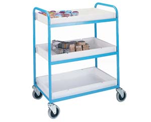 Plastic tray trolley