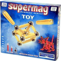 Supermag Magnetic Toy - 102 Piece Set