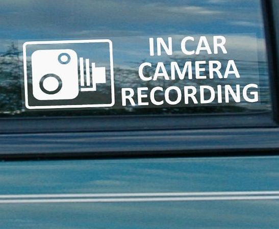 Platinum Place 5 x Small In Car Camera Recording Window Stickers-87mm x 30mm-CCTV Sign-Van,Lorry,Truck,Taxi,Bus,Mini Cab,Minicab
