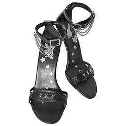 Playboy Chain and Charm Sandals