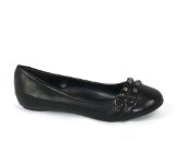 Garage Shoes - Fonzie - Womens Flat Shoe - Black Size 4 UK