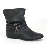 PLAYBOY Garage Shoes - Shambles - Womens Flat Boot - Black Size 4 UK