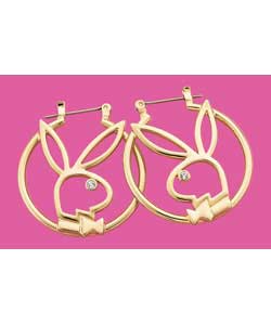 Gold Collection; Stone Set Hoop Earring