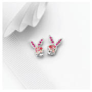 Playboy Graduated Pink Crystal Earrings