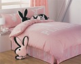 PLAYBOY jeans-effect reversible bed set