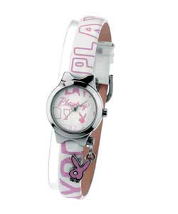 Playboy Ladies Pink Graffiti Strap Watch