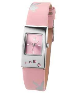 Ladies Pink Strap Watch
