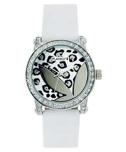 Ladies Round Leopard Dial Watch