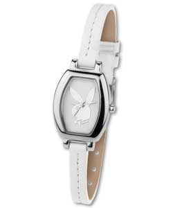 Playboy Ladies Watch with White Strap