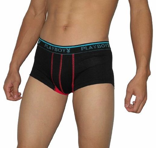 Playboy Mens Athletic Boxer Shorts / Trunks / Underwear Briefs XL Black 