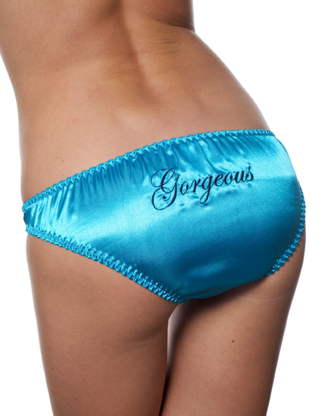 Gorgeous Blue Satin Panty by Playful Promises