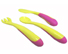 Easy Grip 3pc Cutlery Set Pink/Yellow