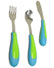 Easy Grip 3pc Metal Cutlery Set Blue/Green