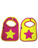 Playgro Star Bibs Pink/Yellow