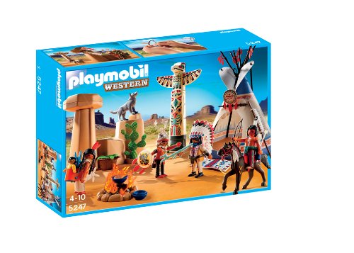 Playmobil 5247 Native American Camp with Totem Pole