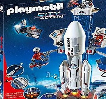 Playmobil 6195 City Action Space Rocket with Launch Site, Lights amp; Sound