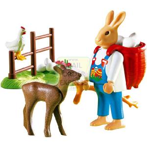 Playmobil Bunny with Back Pack Egg Collecting