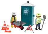 Playmobil Construction Portable Bathroom Toilet With Crew
