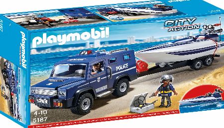 Police Truck with Speedboat 5187