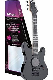 Stagg GAMP200-BK Junior Electric Guitar with built in Amplifier - Black