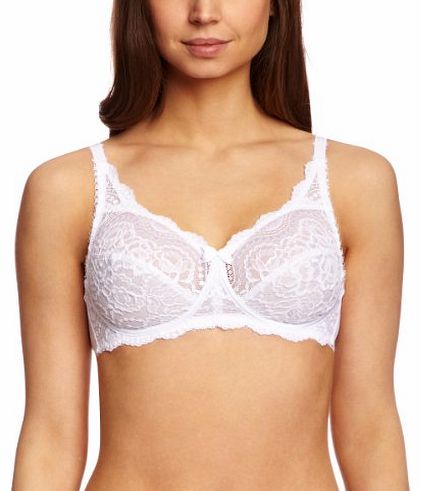 Womens Flower Lace Soft Cup Bra White 5839 34B