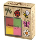 Classic Wooden Mini Stamp Set - Bugs and Flower
