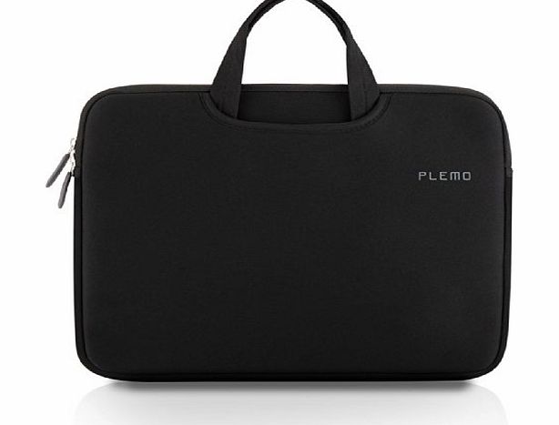Plemo  Nylon Lycra Fabric 14 Inch Laptop / Notebook Computer Case Briefcase Bag Pouch Sleeve, Black